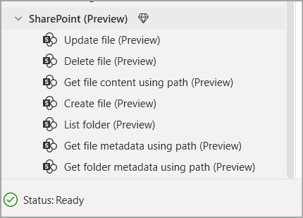 SharePoint connector actions