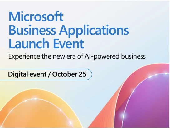 Microsoft Business Applications Launch Event promotional graphic