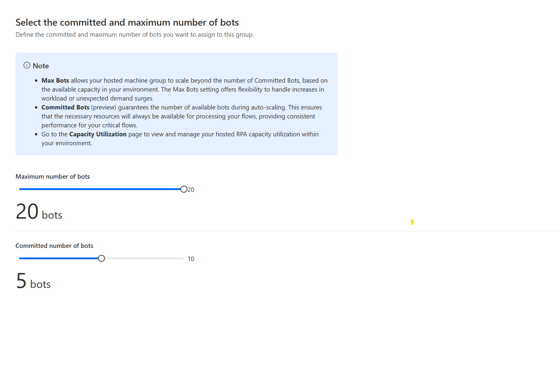 Configure committed bots