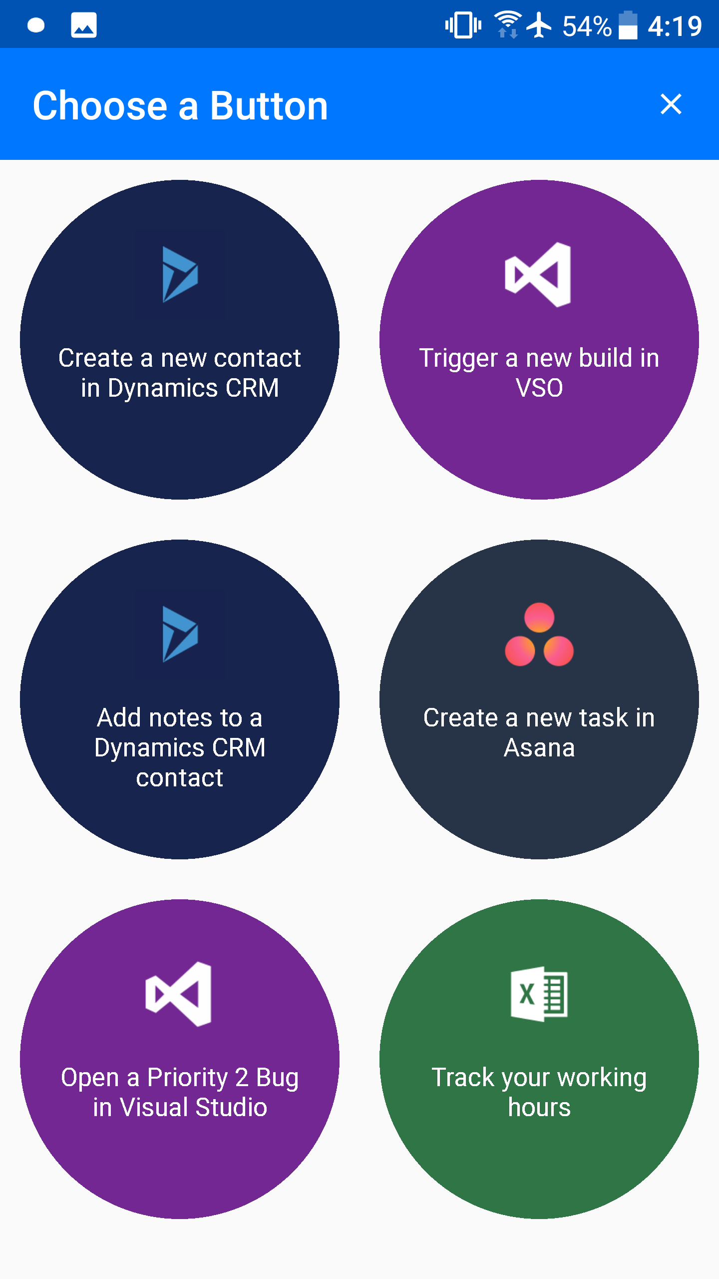 Android pair Flow widget to a existing button