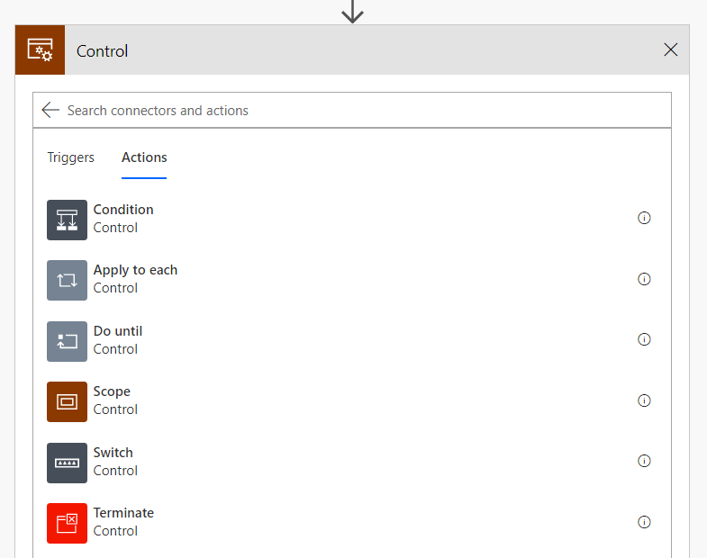 Control connector Control connector
