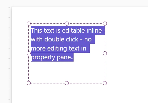 Double-click to edit the Text control inline in canvas apps