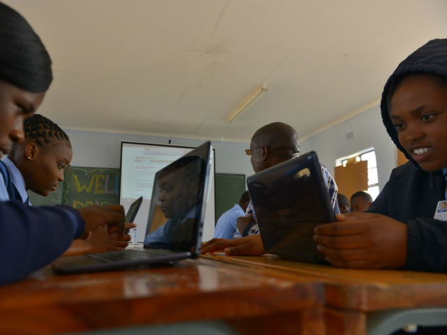 TV White Spaces (TVWS) technology brings broadband internet to students in rural South Africa. (image credit: Moeketsi Moticoe)
