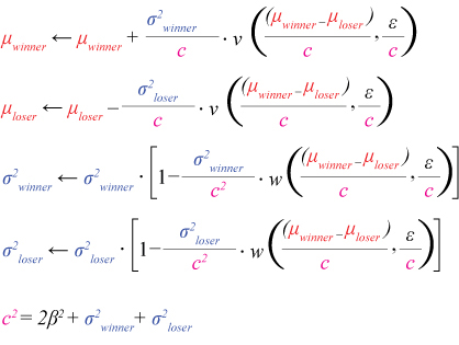 Update equations