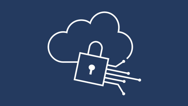 confidential computing graphic - cloud with padlock