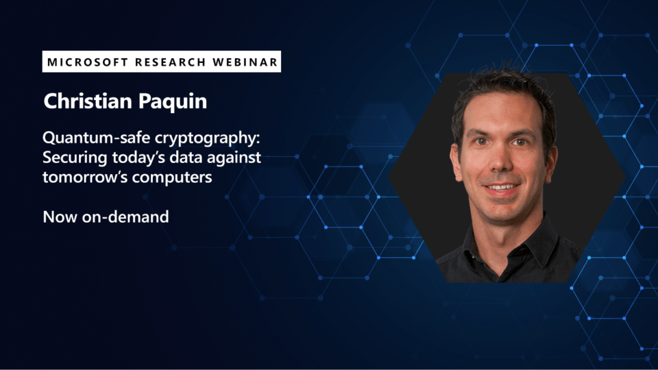 Picture of christian paquin promoting his ondemand webinar on quantum safe