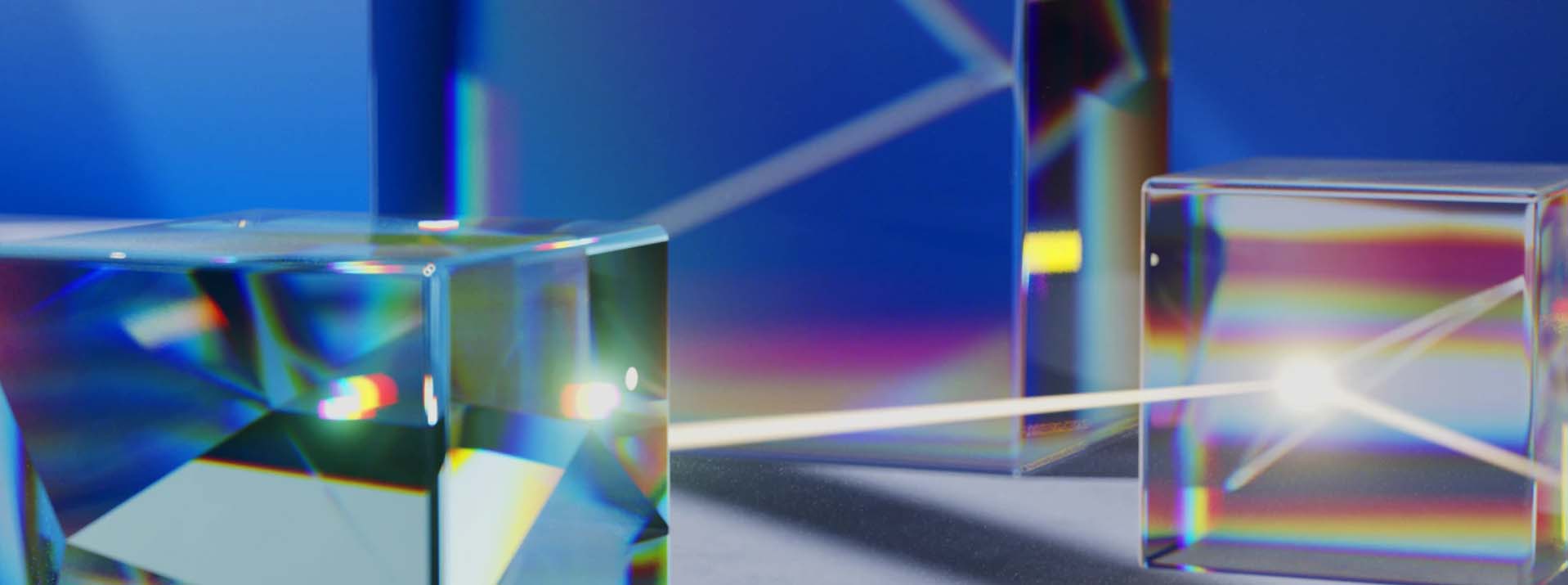 light reflecting off a prism