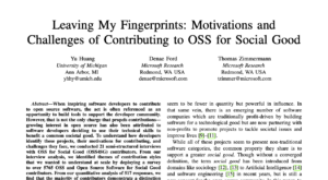 OSS4SG screenshot of paper title, authors, and snippet of abstract