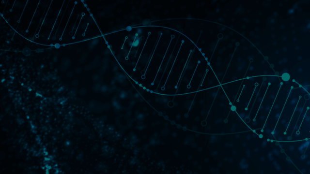 Microsoft Genomics header with DNA helix strands