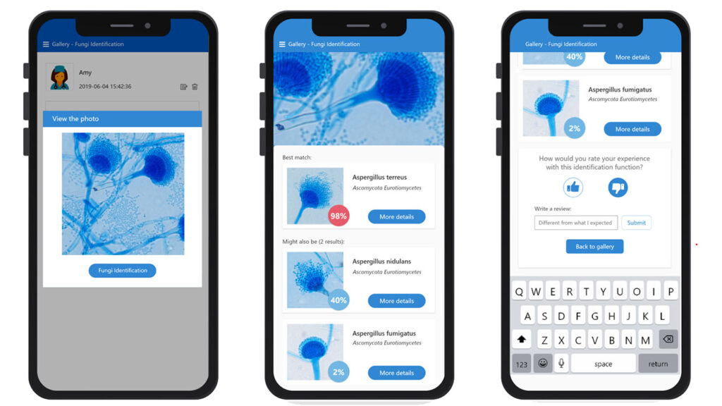 Digital Pathology app phone screens