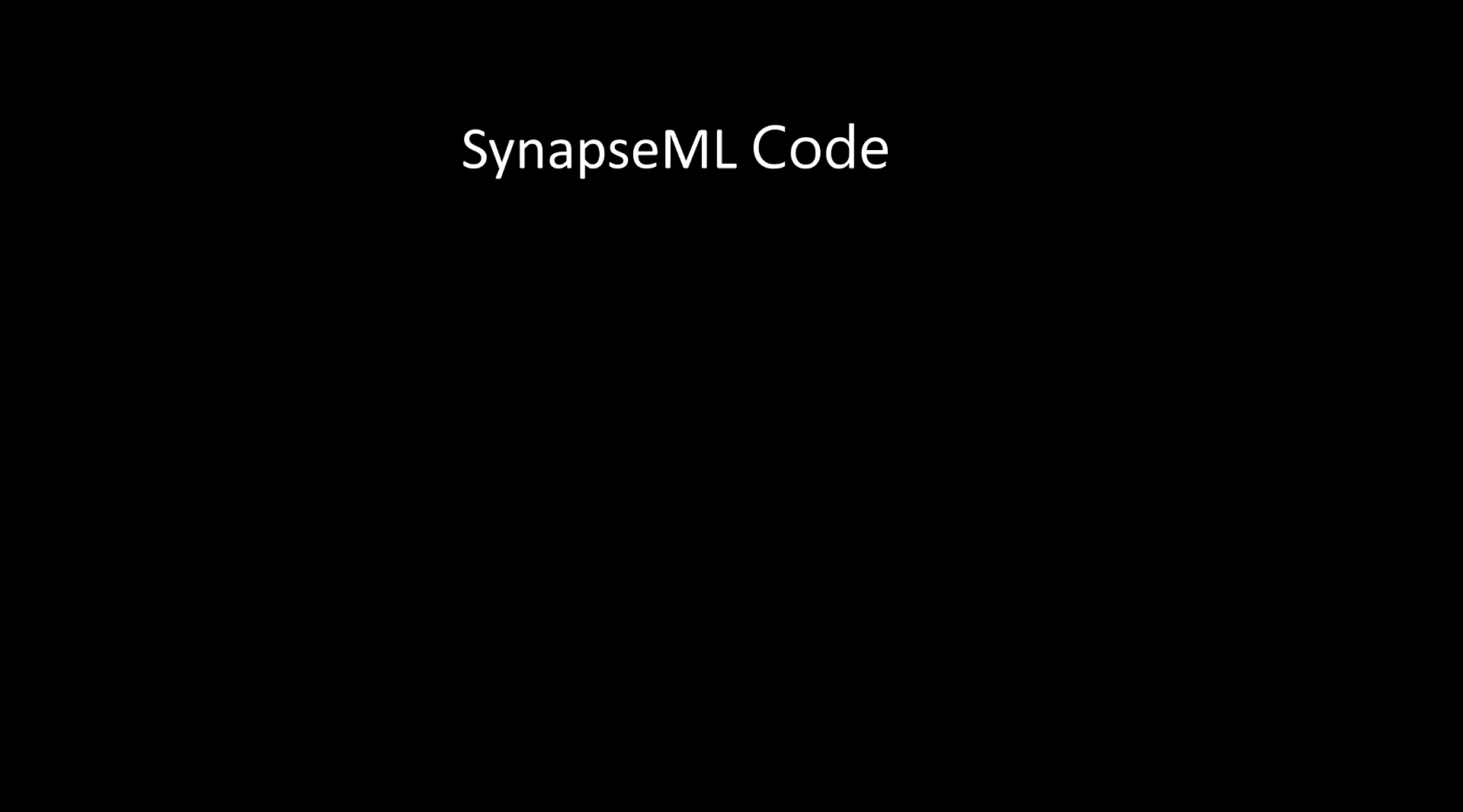  An animation illustrating SynapseML’s integration between ONNX and Spark abstracts several key performance optimizations to allow model inference on terabytes of data. It automatically handles distributing ONNX models to worker nodes, batching and buffering input data for high throughput, and scheduling work on hardware accelerators.
