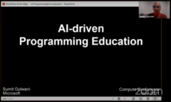 AI-driven Programming Education presentation by Sumit Gulwani