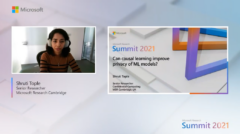 Shruti Tople giving research talk at Microsoft Research Summit 2021