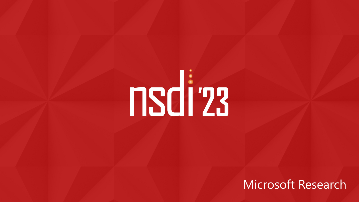 nsdi'23 on a red background with 