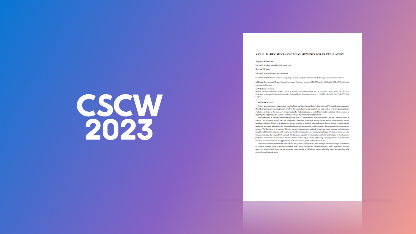 Microsoft at CSCW 2023 conference highlights