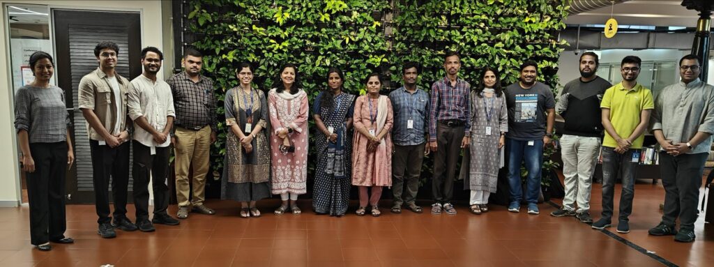 Group photo (from left to right): Meena Elapulli (MSR), Ishaan Watts (MSR), Kavyansh Chourasia (MSR), Gireesh K.S. (GHPS, Tumkur), Srujana V S (MSR), Tanuja Ganu (MSR), Mahalakshmi A (GHPS, Basavana Halli), Parimala H.V. (GHPS,Santhe Beedi), Ravi R (GHPS,Gowdahalli), Maruthi K.R. (GHPS, Anedoddi), Smitha Venkatesh (Sikshana Foundation),  Akshay Nambi (MSR), Somnath Kumar (MSR), Yash Gadhia (MSR), Sanchit Gupta (MSR)