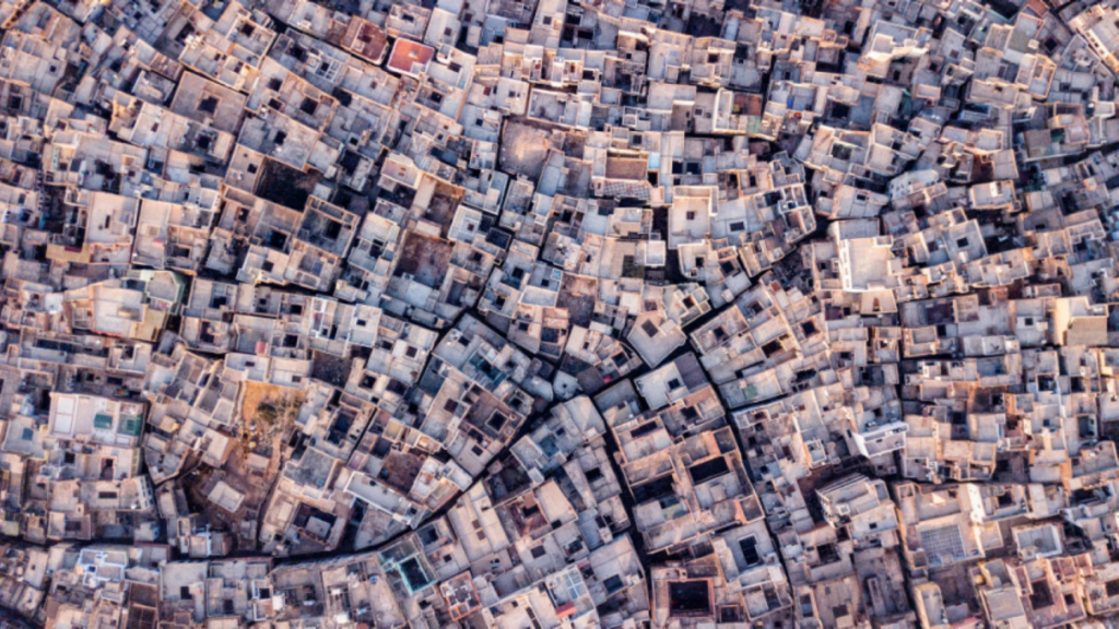 aerial view of Mathura, India