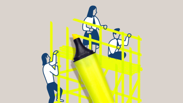 Scaffolding of highlighters and people