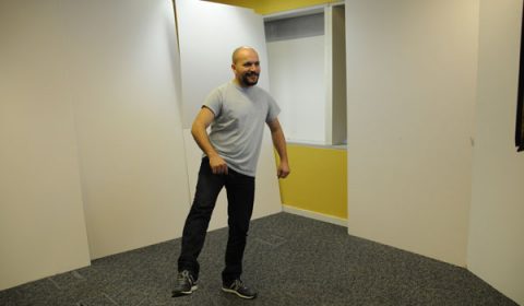 a man standing in a room