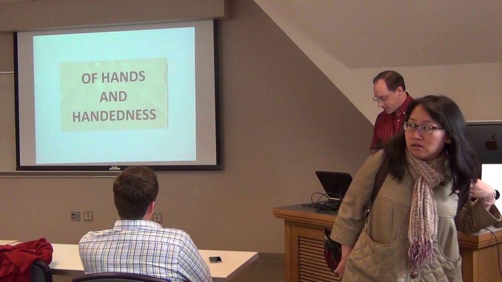 a man and a woman standing in a room