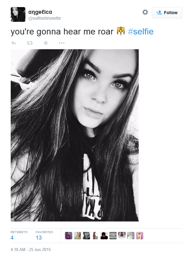 Second example of a photo with the tweet text