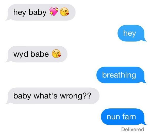 Fourth example of a screenshort; a conversation over iPhone messaging