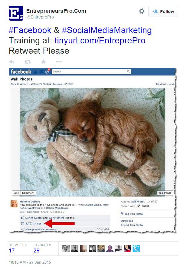 First example of a screenshot with tweet text