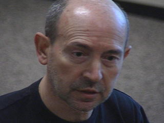 a man looking at the camera