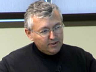 a man looking at the camera