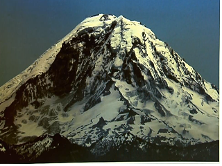 a view of a snow covered mountain