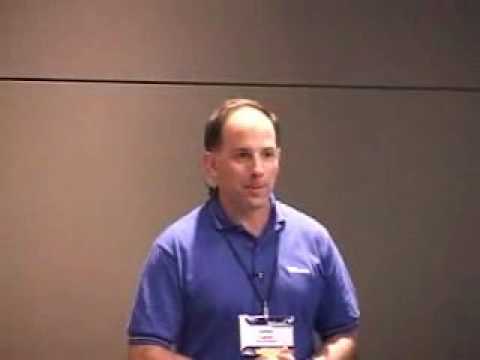 a man in a blue shirt