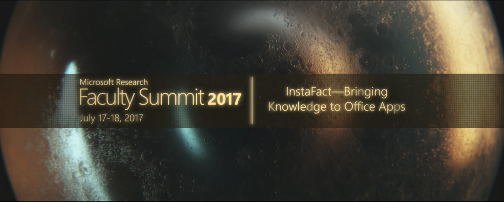 Video Abstract: InstaFact—Bringing Knowledge to Office Apps