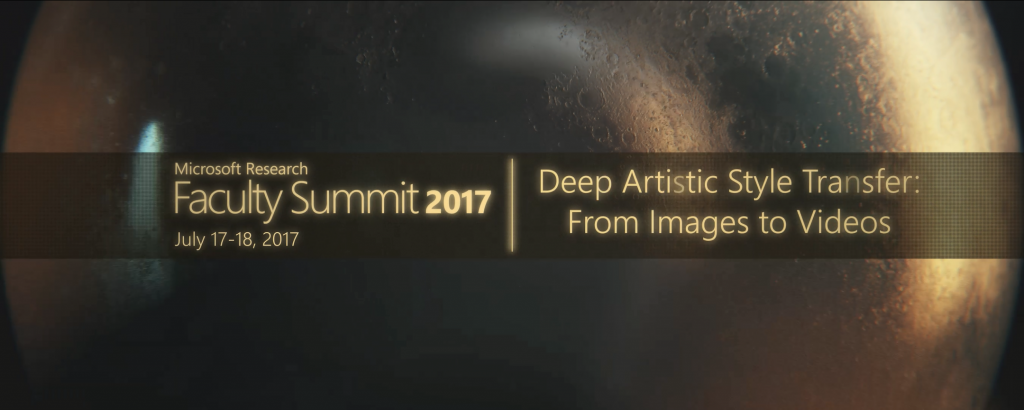 Video Abstract: Deep Artistic Style Transfer: From Images to Videos