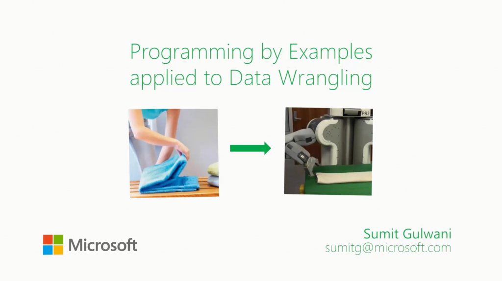 Data Wrangling using Programming by Examples