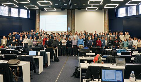 a group of people in a room