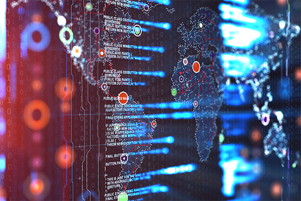 Abstract Digital network communication digital concept