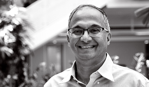 a man wearing glasses