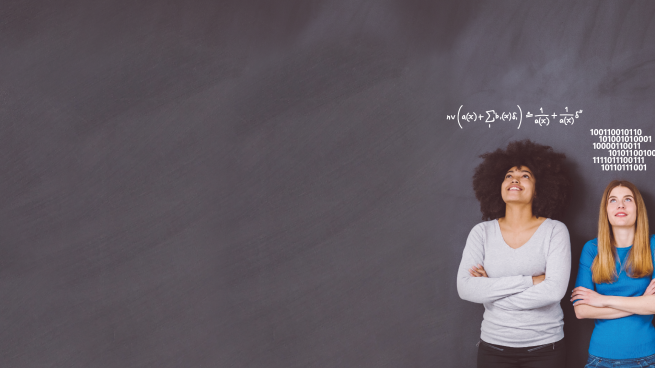 Header shows the process of math to robotics