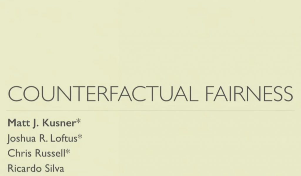 counterfactual fairness STILL