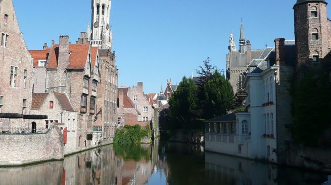 Historic Bruges canal, Belguim