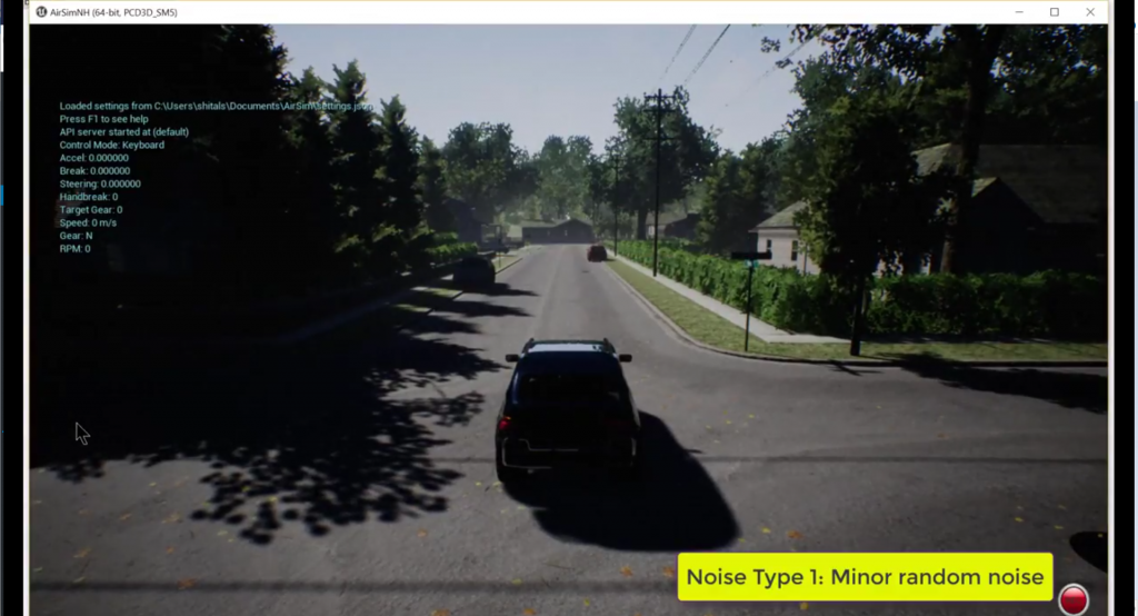 AirSim Camera Noise and Interference Simulation