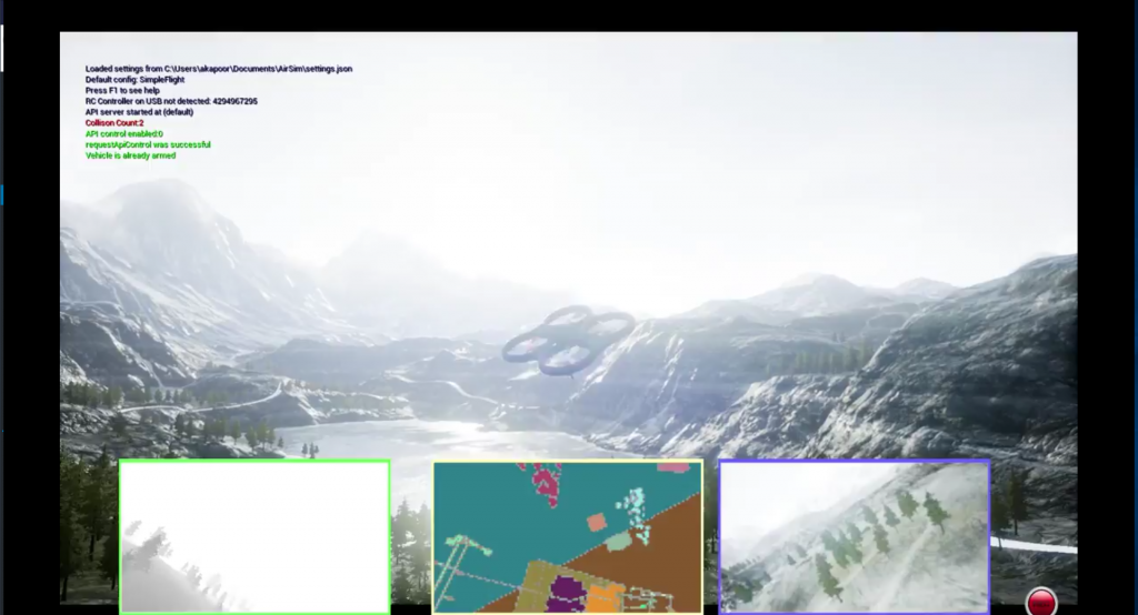 Reinforcement Learning for Quadrotor Using AirSim