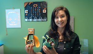 micropet, a women holding the end result