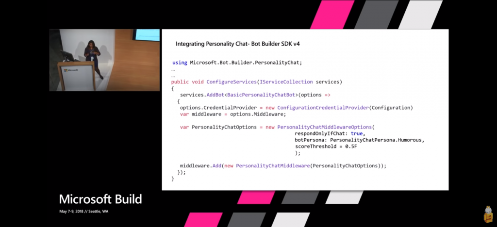 Cognitive Services Labs in action - Project Personality Chat : Build 2018