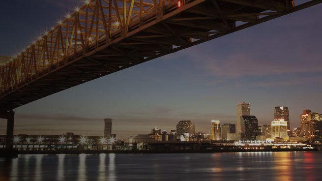 New Olreans Toll Bridge over Mississippi River