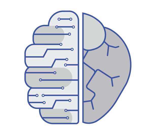 Graphic of a brain with circuits to imply neural pathways of emotion.