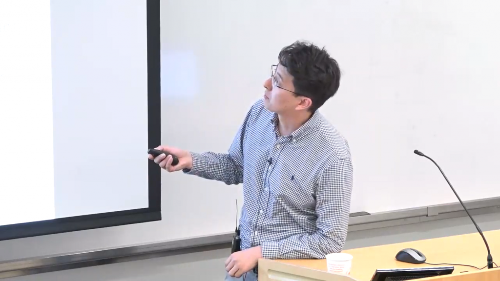 Assistant Professor, Shi Bai giving talk on Lattice Attacks for Variants of LWE