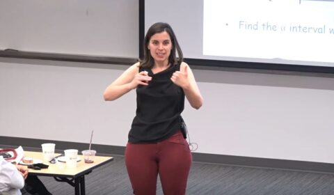 Nina Balcan from CMU giving a talk at Microsoft Research's AI Institute “Geometry of Deep Learning” 2019 Workshop