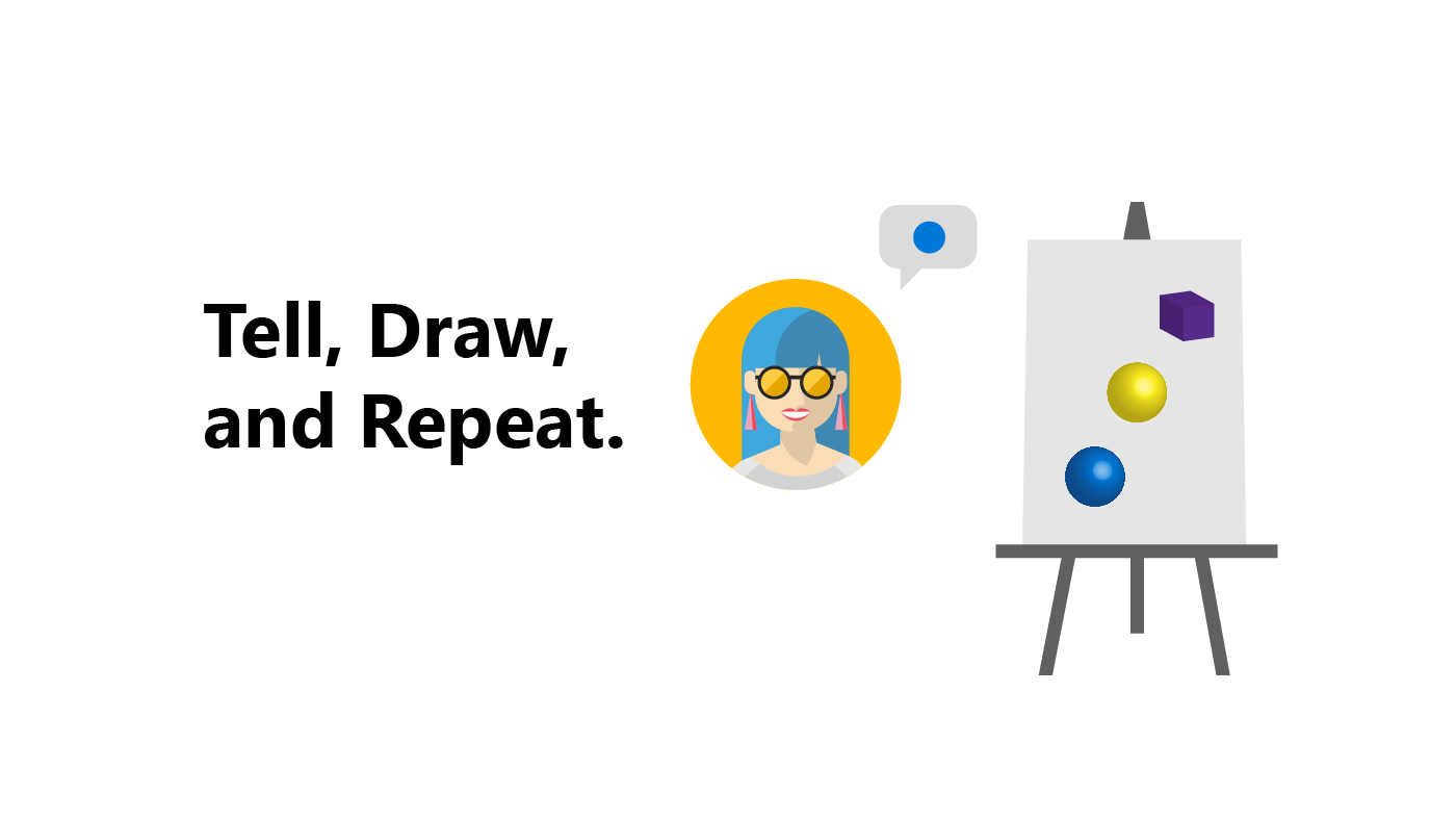 Illustration depicting human computer interaction for drawing