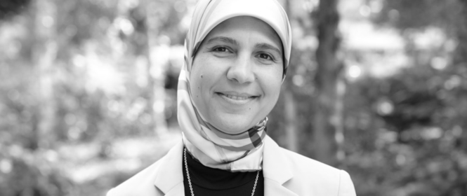 headshot of Riham Mansour for the Microsoft Research podcast